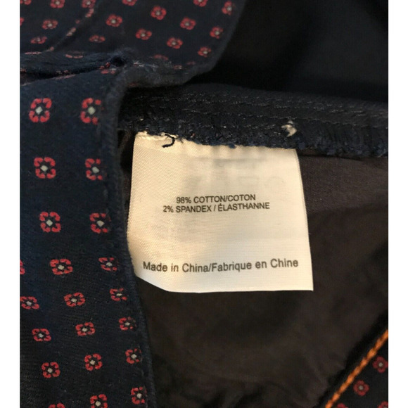 Tory Burch Emmy Tory Navy "Daisy Dots" Printed Ankle Jeans - Size 26 - Picture 9 of 10